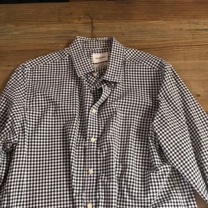 Goodfellow dress shirt gingham black and white